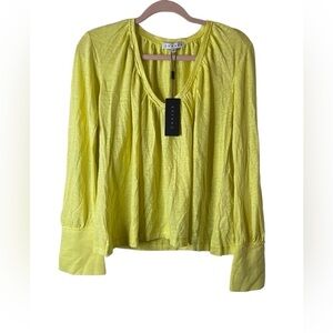 NWT Chaser size small oversized‎ yellow lemon colored shirt